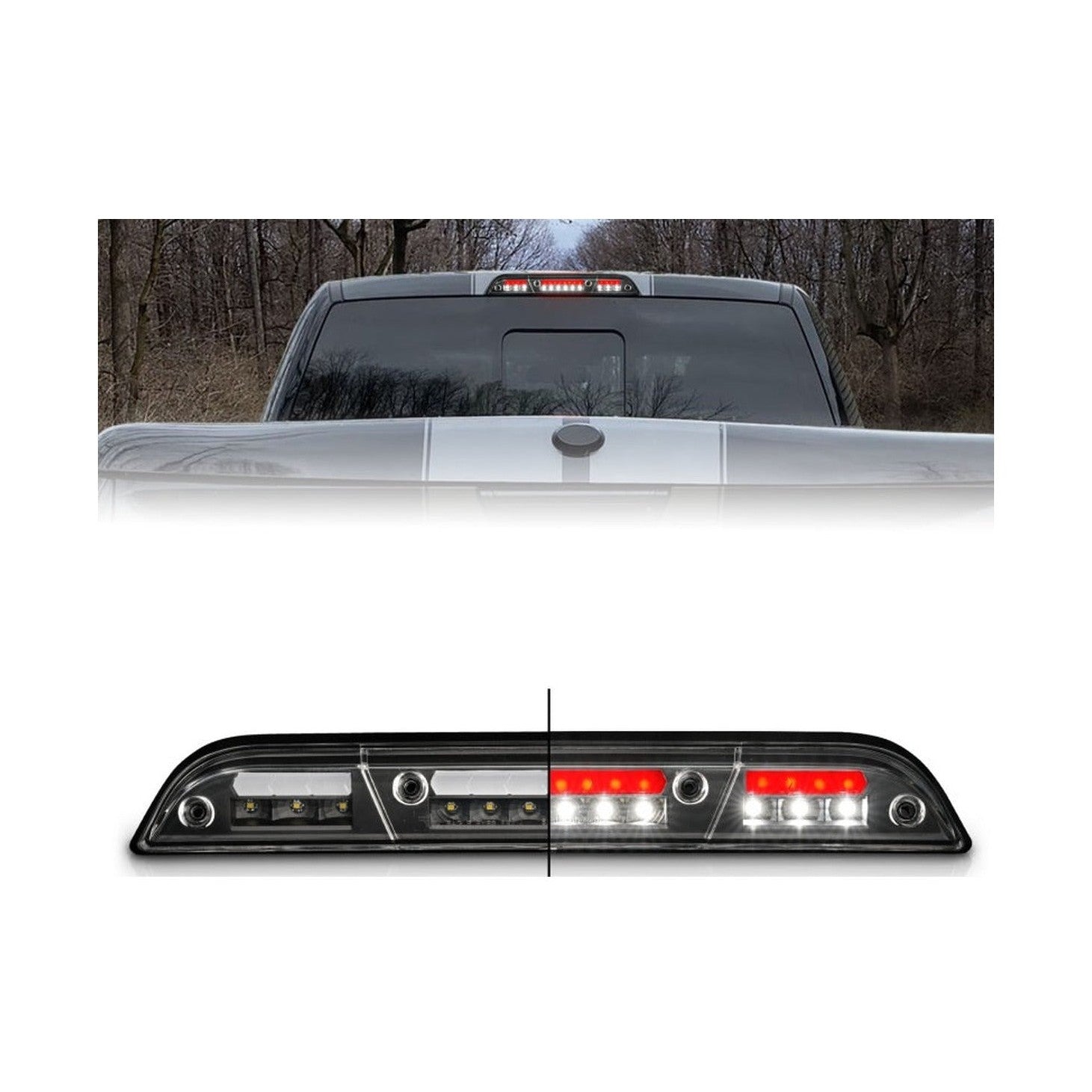 ANZO ANZO 15-20 Ford F-250 - F-550 LED Third Brake Light - Black Housing/Clear Lens
