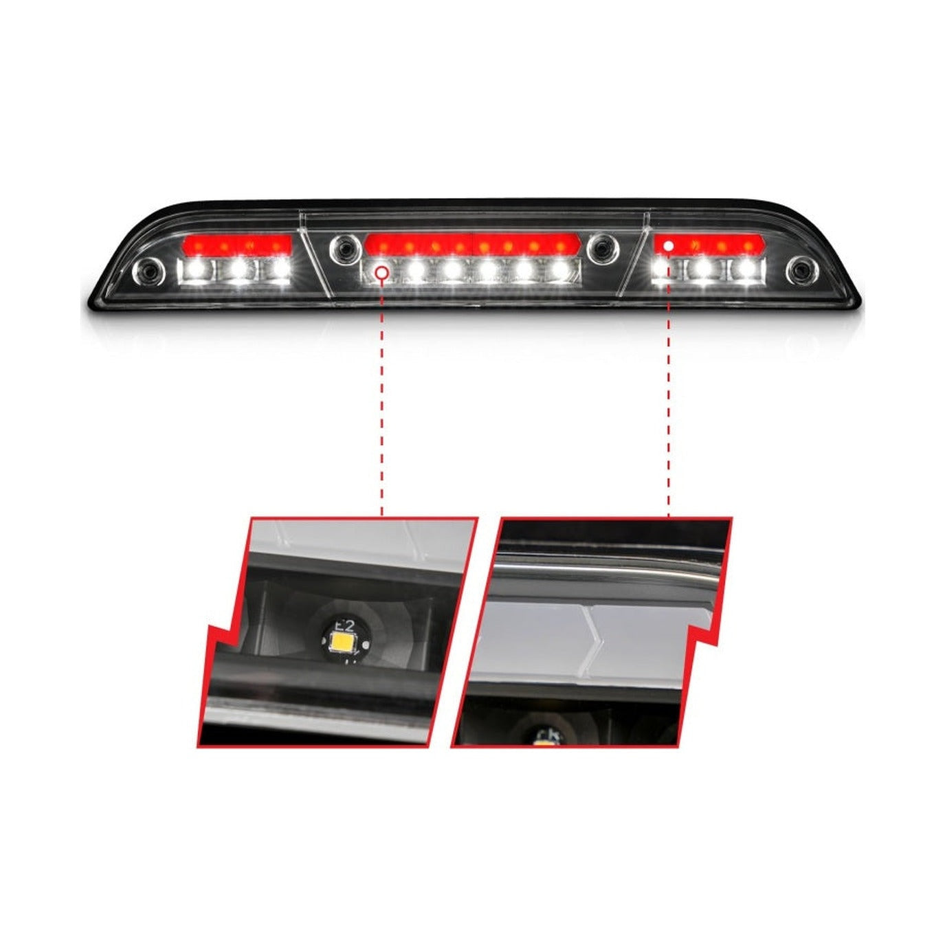 ANZO ANZO 15-20 Ford F-250 - F-550 LED Third Brake Light - Black Housing/Clear Lens