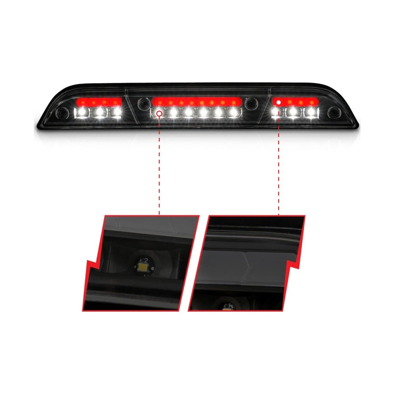 ANZO ANZO 15-20 Ford F-150 - F-450 LED Third Brake Light - Black Housing/Smoke Lens