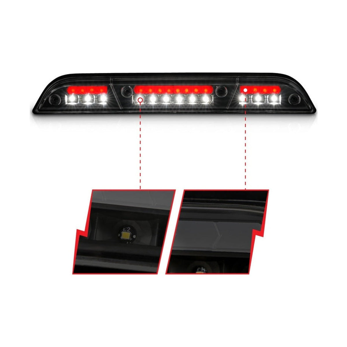 ANZO ANZO 15-20 Ford F-150 - F-450 LED Third Brake Light - Black Housing/Smoke Lens