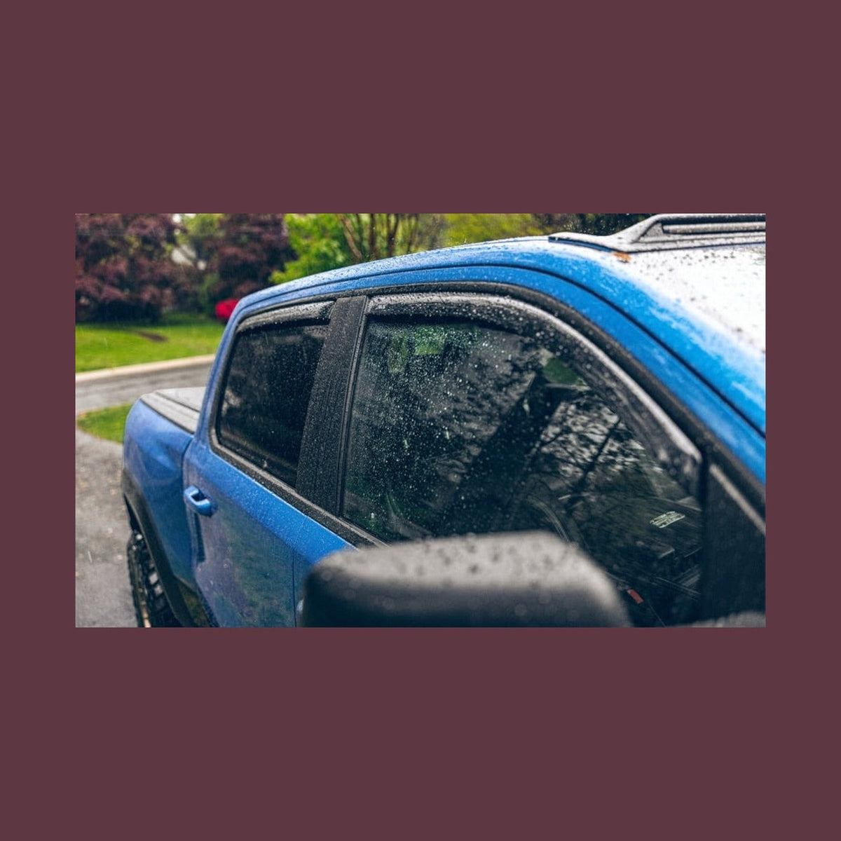 AVS AVS 09-14 Ford F-150 Supercrew Ventvisor In-Channel Front & Rear Window Deflectors 4pc - Smoke, installed