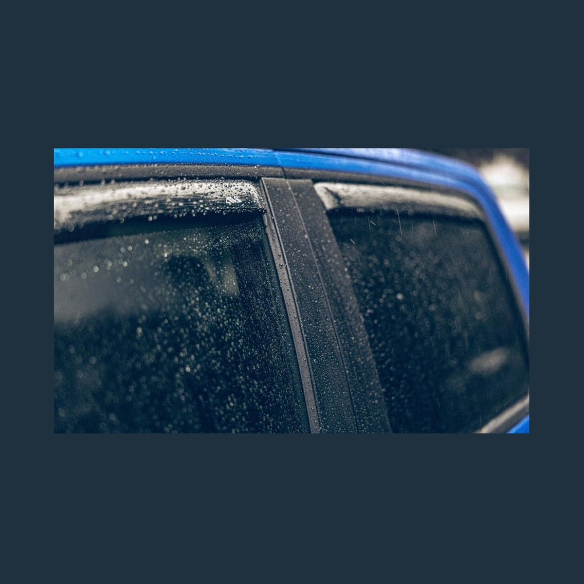 AVS AVS 09-14 Ford F-150 Supercrew Ventvisor In-Channel Front & Rear Window Deflectors 4pc - Smoke, installed