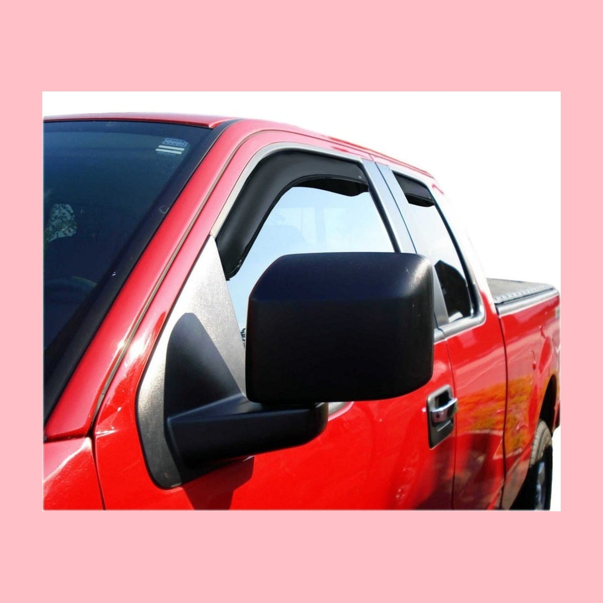 AVS AVS 04-14 Ford F-150 Supercab Ventvisor In-Channel Front & Rear Window Deflectors 4pc - Smoke, installed
