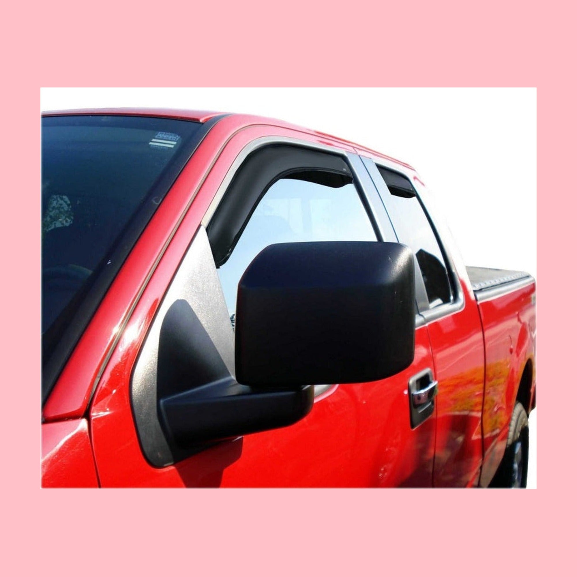 AVS AVS 04-14 Ford F-150 Supercab Ventvisor In-Channel Front & Rear Window Deflectors 4pc - Smoke, installed
