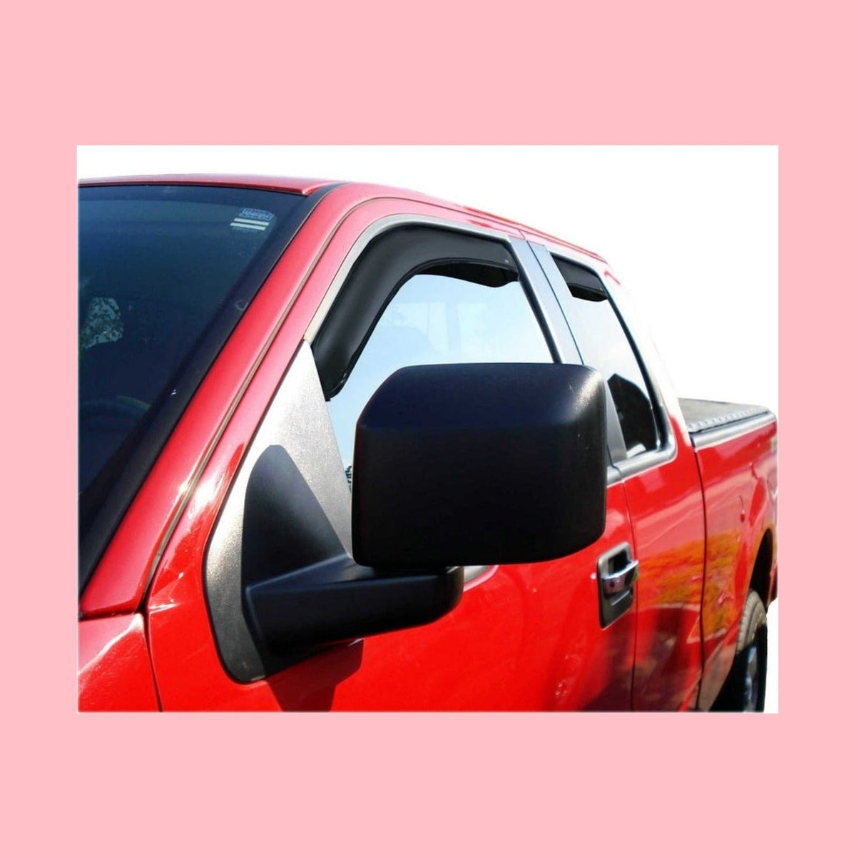 AVS AVS 04-14 Ford F-150 Supercab Ventvisor In-Channel Front & Rear Window Deflectors 4pc - Smoke, installed