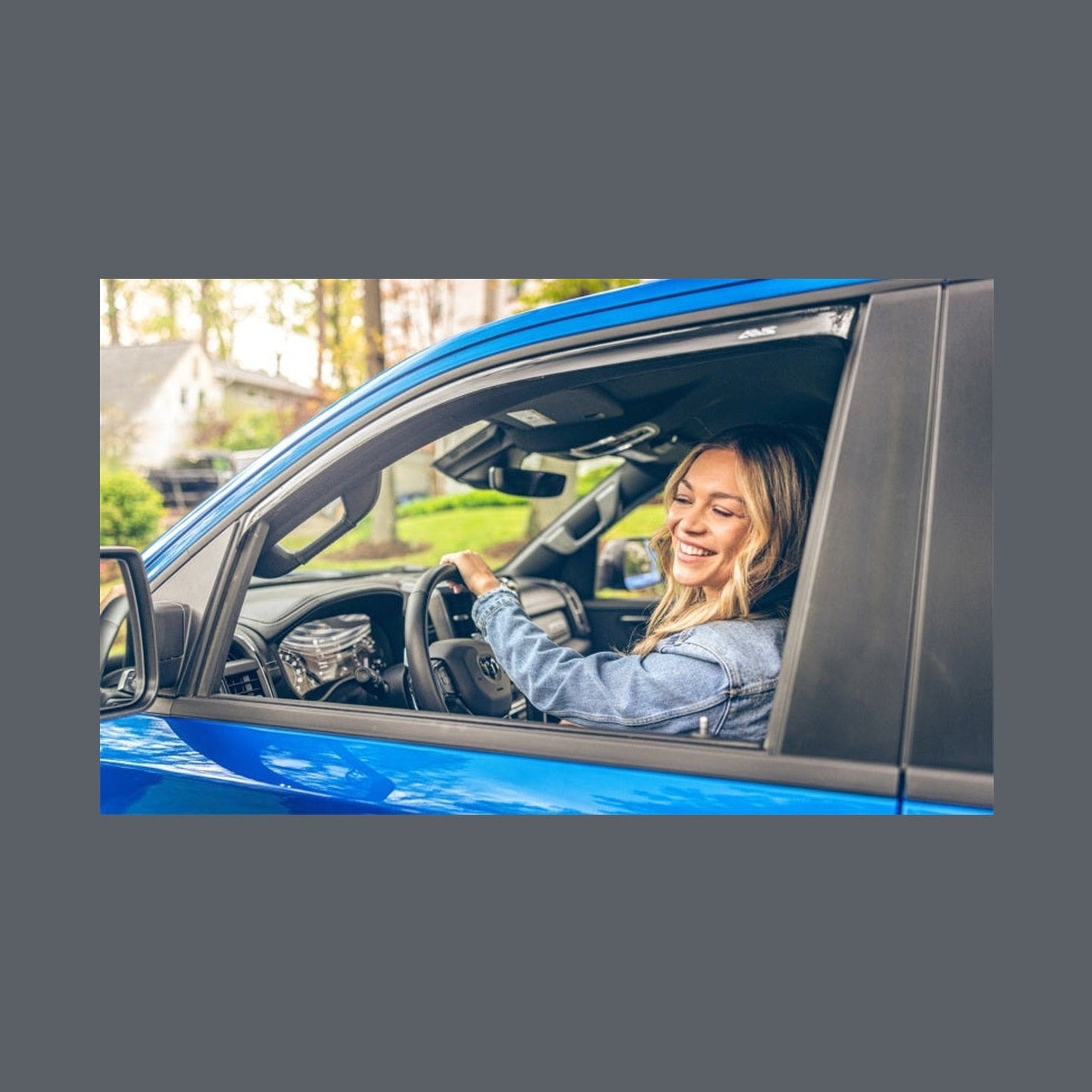 AVS AVS 15-18 Ford F-150 Supercrew Ventvisor In-Channel Front & Rear Window Deflectors 4pc - Smoke, installed