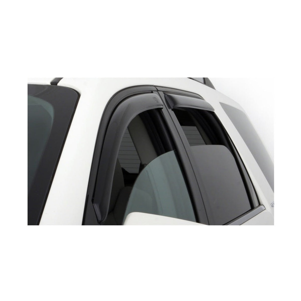 AVS AVS 15-18 Ford F-150 Supercrew Ventvisor In-Channel Front & Rear Window Deflectors 4pc - Smoke, installed