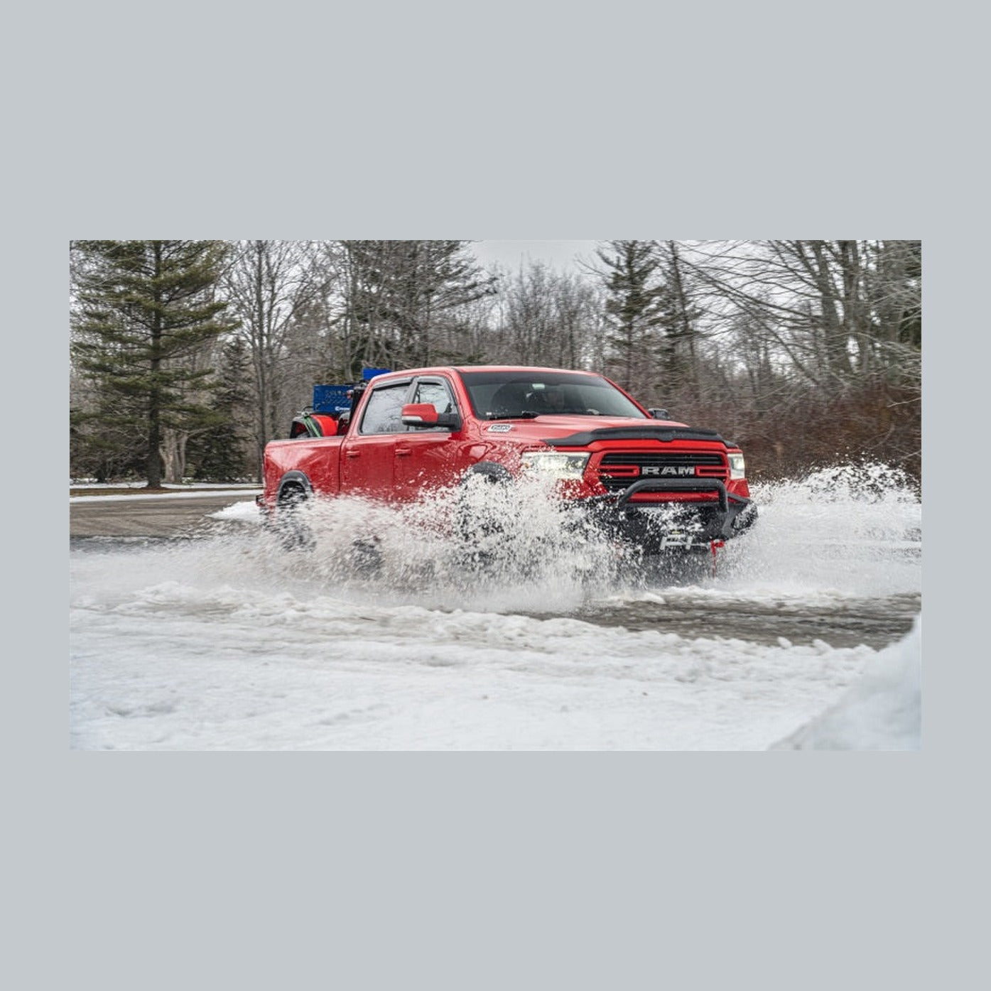 AVS AVS 15-18 Ford F-150 Supercab Ventvisor Outside Mount Window Deflectors 4pc - Smoke, installed