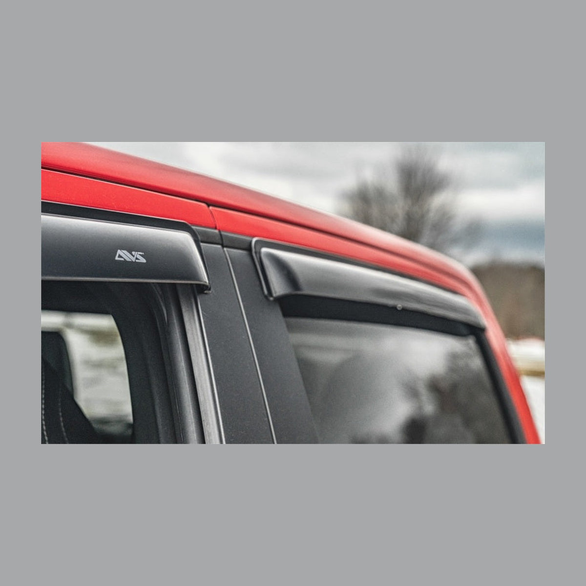 AVS AVS 15-18 Ford F-150 Supercab Ventvisor Outside Mount Window Deflectors 4pc - Smoke, installed