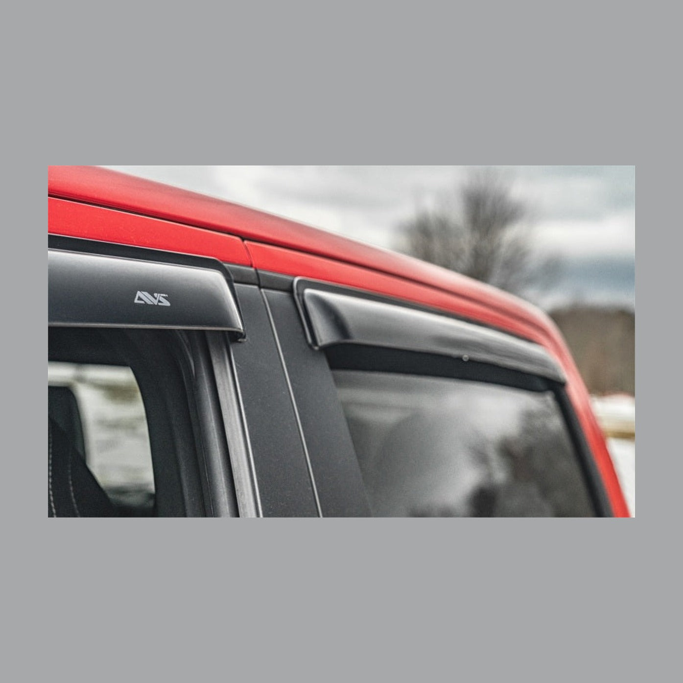 AVS AVS 15-18 Ford F-150 Supercab Ventvisor Outside Mount Window Deflectors 4pc - Smoke, installed