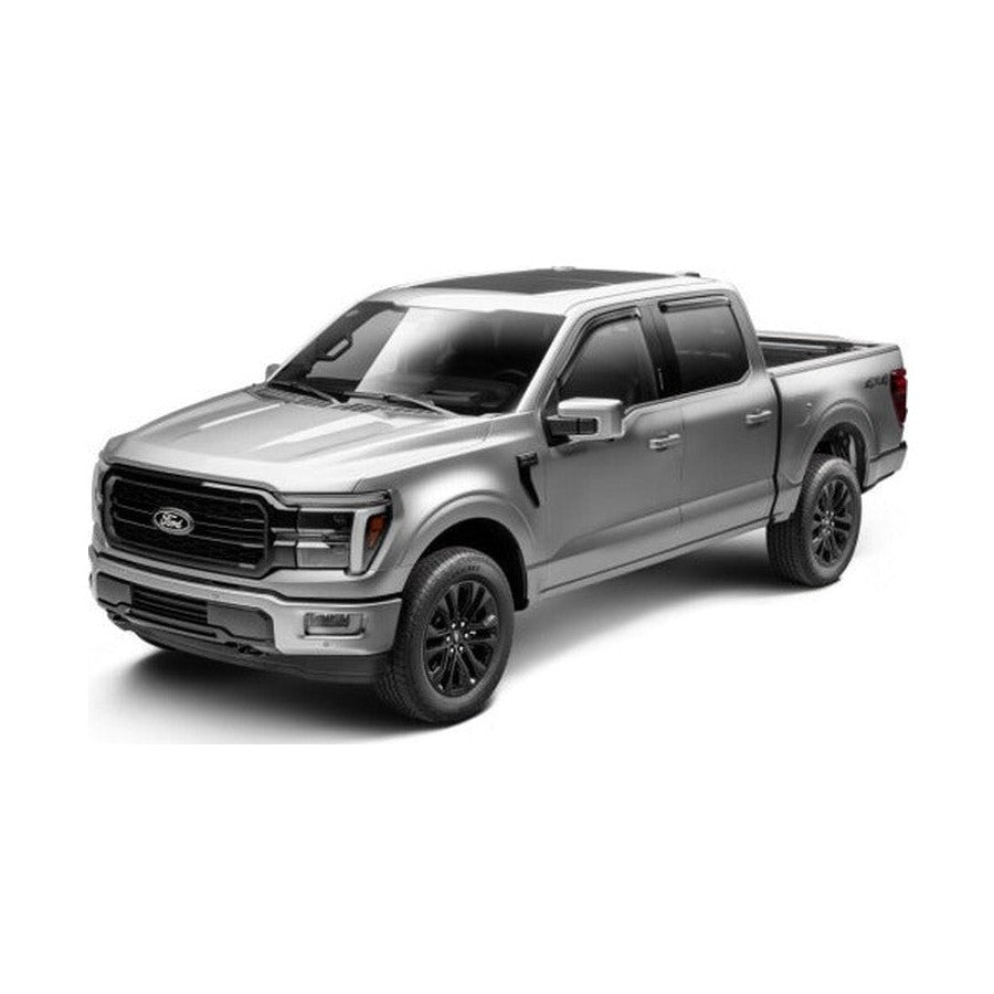 AVS AVS 15-18 Ford F-150 Supercrew Ventvisor Outside Mount Window Deflectors 4pc - Smoke, installed