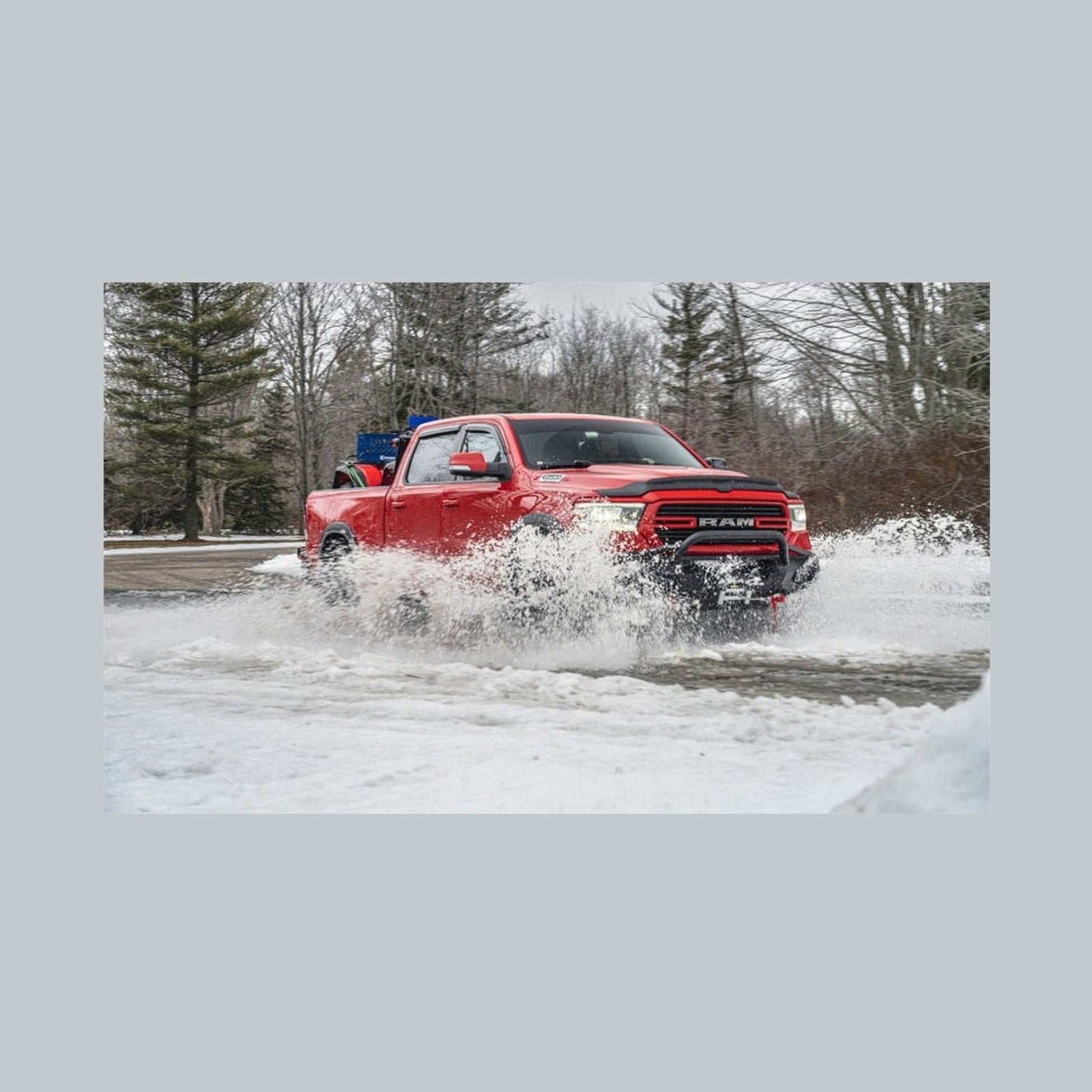 AVS AVS 15-18 Ford F-150 Supercrew Ventvisor Outside Mount Window Deflectors 4pc - Smoke, installed