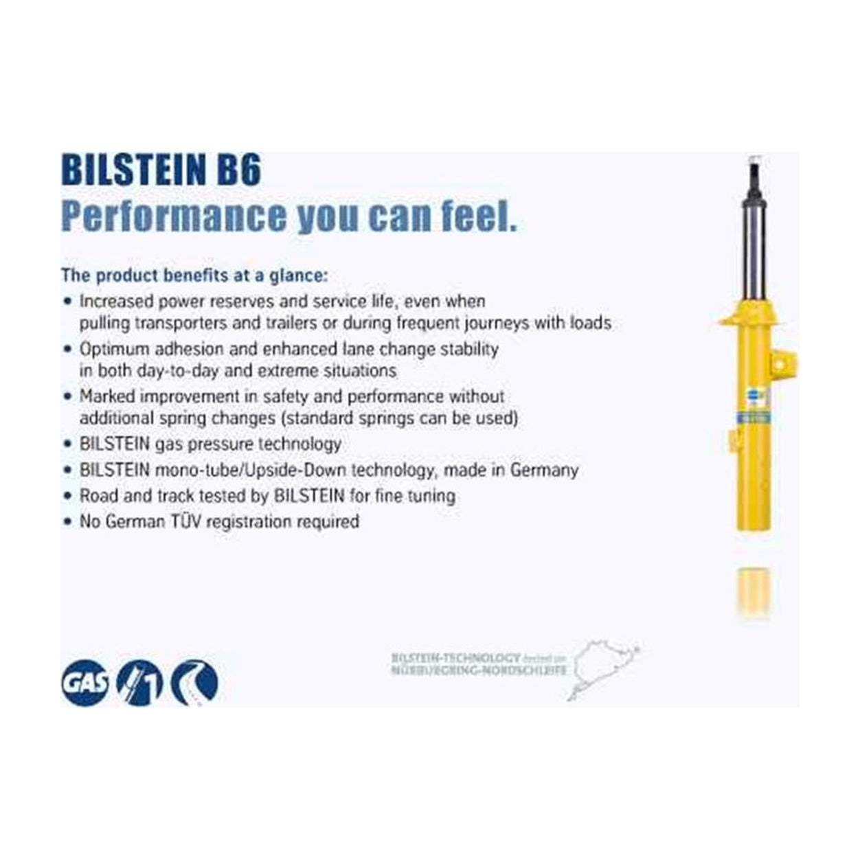 Bilstein Bilstein B6 15-17 Ford Mustang GT V6 Front Monotube Strut Assembly