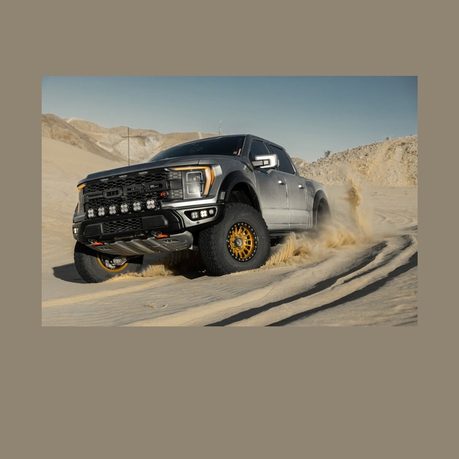 Camburg Camburg Ford Raptor 21-23 1.5in Front Spring Preload Spacer Kit (Fox Orange), installed