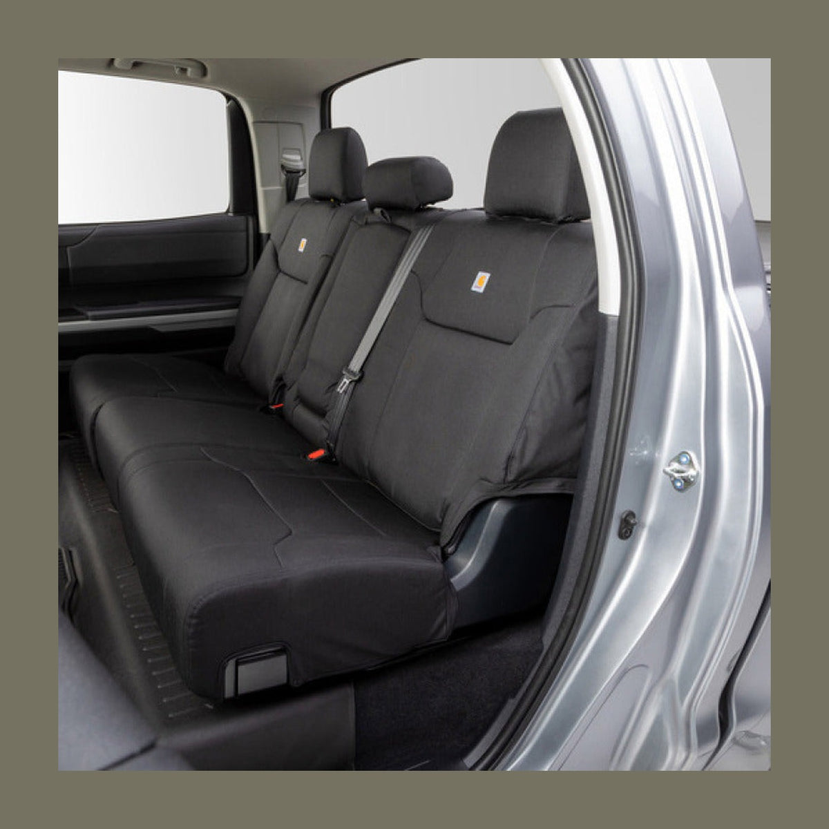 Covercraft Covercraft 21-24 Ford F150 Carhartt Super Dux PrecisionFit Custom Second Row Seat Covers - Black