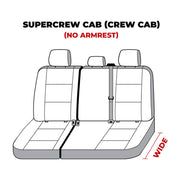 Covercraft Covercraft 19-24 Ford F-250 Polycotton SeatSaver Custom Second Row Seat Covers - Charcoal