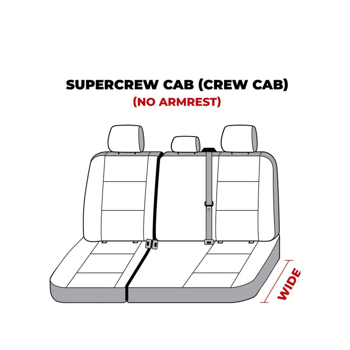 Covercraft Covercraft 19-25 Ford F250 F350 F450 Carhartt Super Dux SeatSaver Second Row Custom Seat Cvr-Gravel