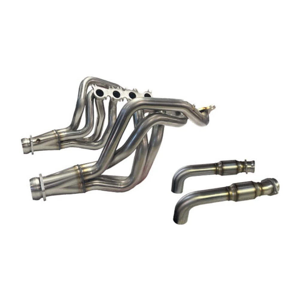 Kooks Headers Kooks 15-24 Ford Mustang GT/Dark Horse V8 5.0L 1-7/8in SS Headers w/ GREEN Catted Connection Pipe