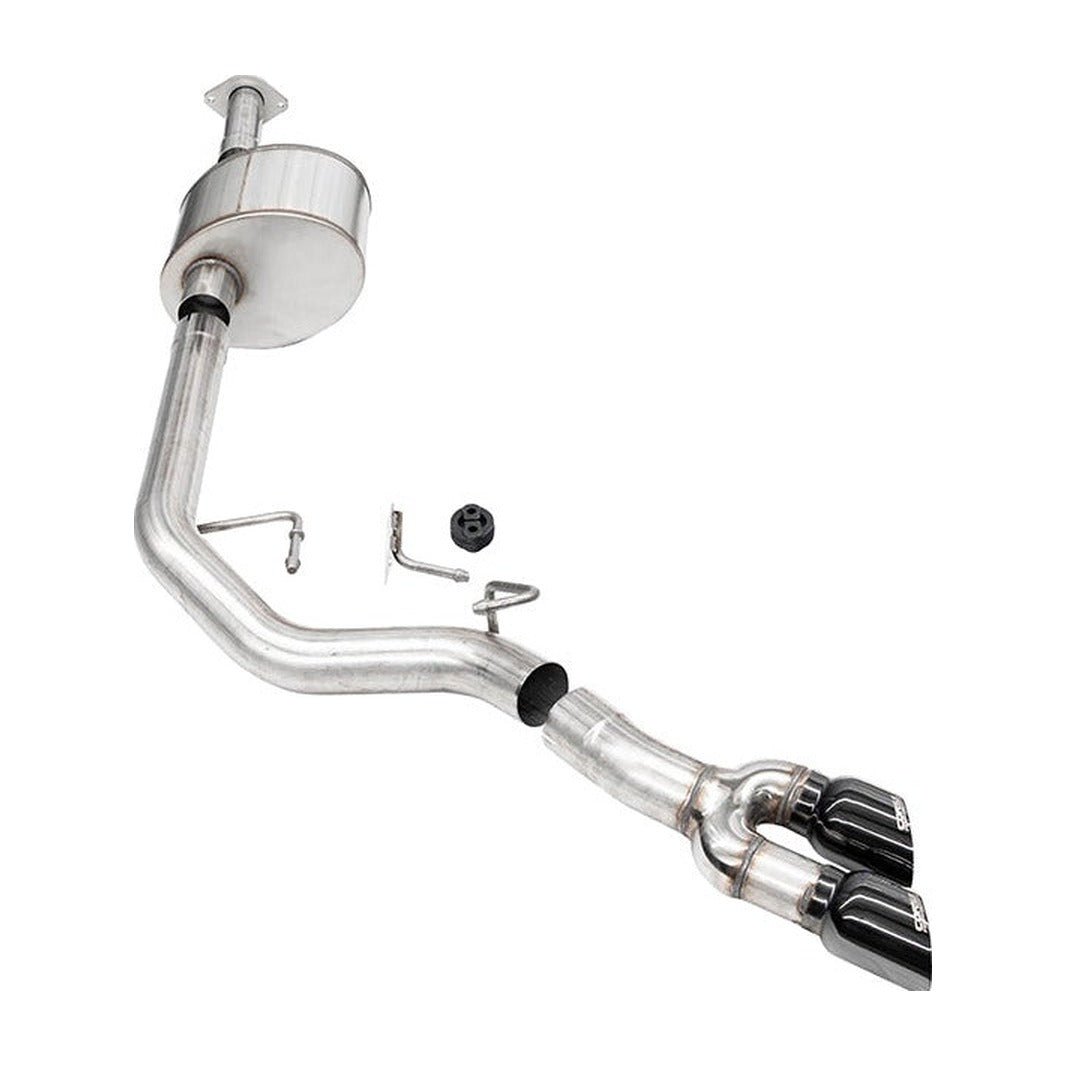 CORSA 21331BLK cat-back exhaust with twin black PVD tips