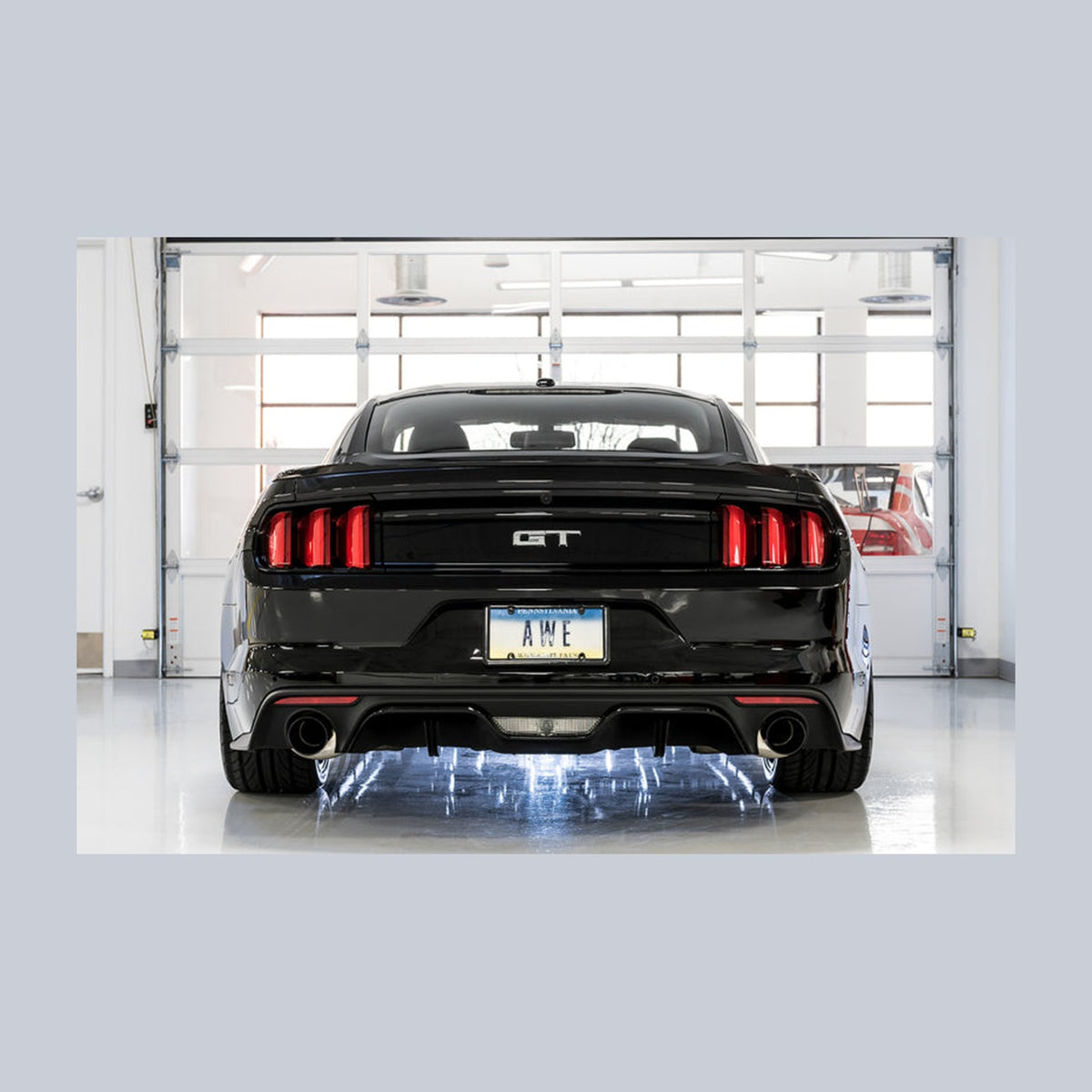 AWE Tuning AWE Tuning S550 Mustang GT Cat-Back Exhaust - Touring Edition (Diamond Black Tips), installed