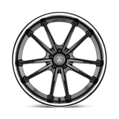 Asanti Black ABL-23 SIGMA 20x9 Gloss Black W/ Chrome Lip 5x114.3 35mm