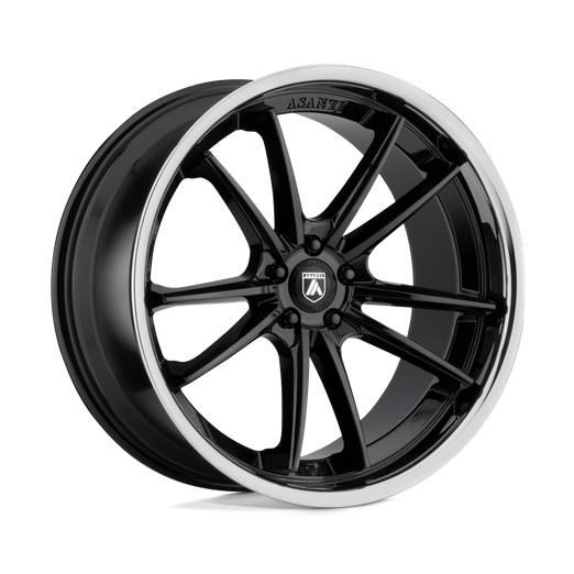 Asanti Black ABL-23 SIGMA 20x10.5 Gloss Black W/ Chrome Lip 5x114.3 38mm