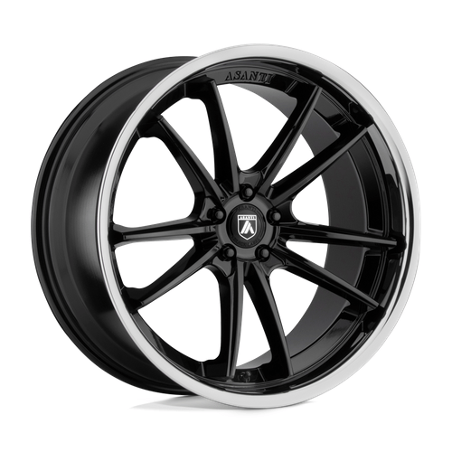 Asanti Black ABL-23 SIGMA 20x9 Gloss Black W/ Chrome Lip 5x114.3 35mm