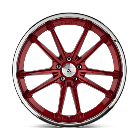 Asanti Black ABL-23 SIGMA 20x10.5 Candy Red W/ Chrome Lip 5x114.3 38mm