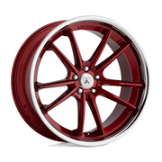 Asanti Black ABL-23 SIGMA 20x10.5 Candy Red W/ Chrome Lip 5x114.3 38mm