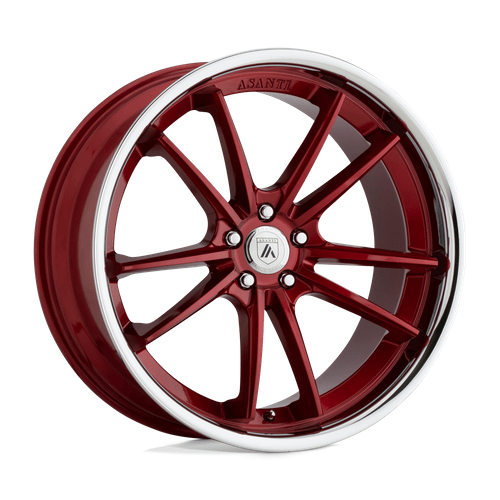 Asanti Black ABL-23 SIGMA 20x10.5 Candy Red W/ Chrome Lip 5x114.3 38mm