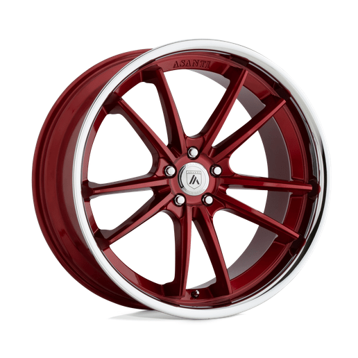 Asanti Black ABL-23 SIGMA 20x10.5 Candy Red W/ Chrome Lip 5x114.3 38mm