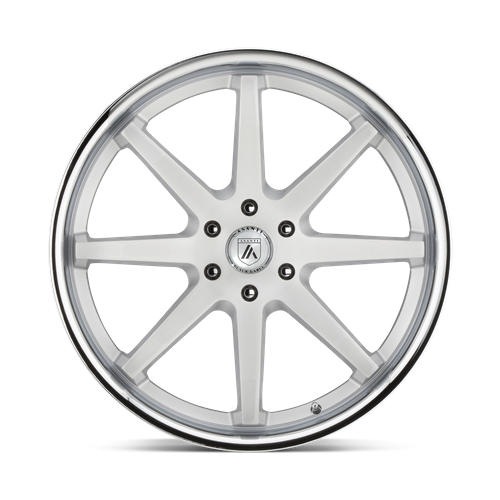 Asanti Black ABL-32 KAISER 20x9 Brushed Silver W/ Chrome Lip 6x135 30mm