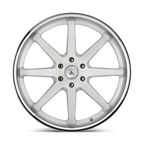 Asanti Black ABL-32 KAISER 20x9 Brushed Silver W/ Chrome Lip 6x135 30mm