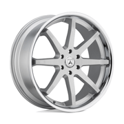 Asanti Black ABL-32 KAISER 20x9 Brushed Silver W/ Chrome Lip 6x135 30mm