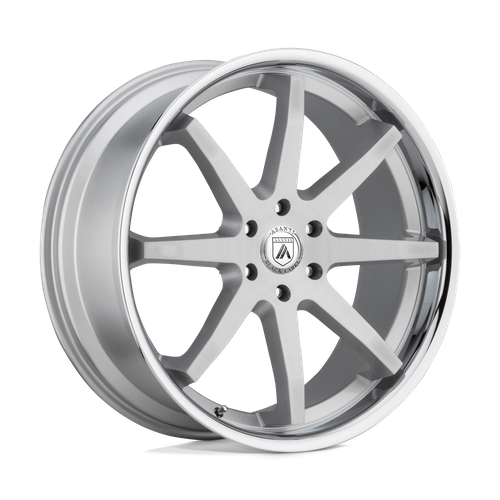 Asanti Black ABL-32 KAISER 20x9 Brushed Silver W/ Chrome Lip 6x135 30mm
