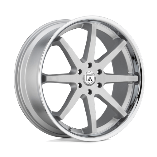 Asanti Black ABL-32 KAISER 20x9 Brushed Silver W/ Chrome Lip 6x135 30mm