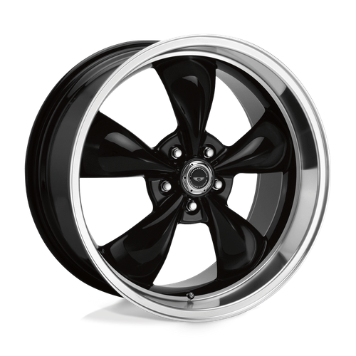 American Racing AR105 TORQ THRUST M 17x8 Gloss Black W/ Machined Lip 5x114.3 30mm