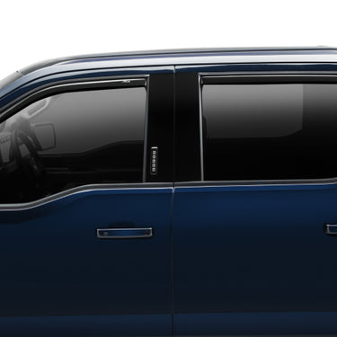 AVS 15-18 Ford F-150 Supercrew Ventvisor In-Channel Front & Rear Window Deflectors 4pc - Smoke