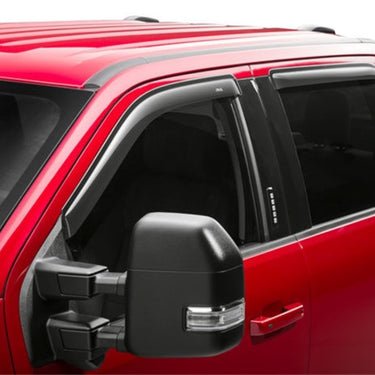 AVS 15-18 Ford F-150 Supercrew Ventvisor Outside Mount Window Deflectors 4pc - Smoke