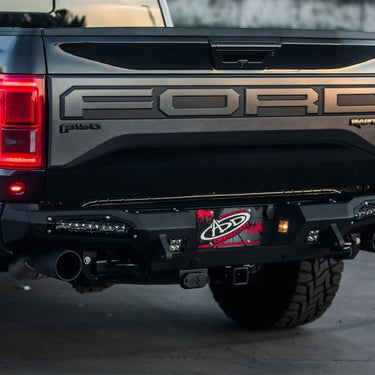 Addictive Desert Designs 17-18 Ford F-150 Raptor HoneyBadger Rear Bumper w/ 10in SR LED Mounts