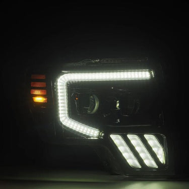 AlphaRex 09-14 Ford F-150 PRO-Series Projector Headlights Black w/Activation Light Seq Signal SB DRL