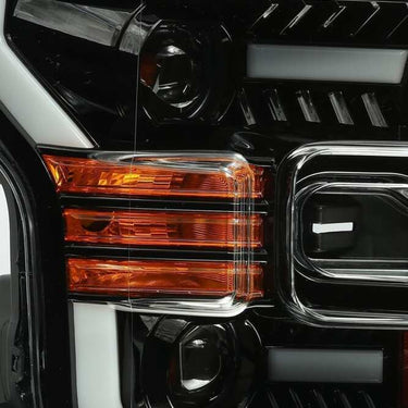 AlphaRex 15-17 Ford F-150 PRO-Series Proj Headlights Plank Style Gloss Blk w/Activ Light/Seq Signal