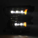 AlphaRex 17-20 Ford Raptor NOVA LED Proj Headlights Plank Style Alpha Black w/Activ Light/Seq Signal