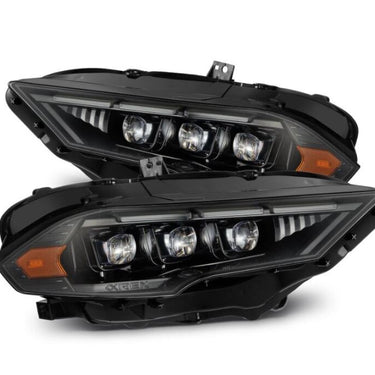 AlphaRex 18-20 Ford Mustang NOVA LED Proj Headlights Alpha-Black w/Activ Light/Seq Signal/Switch DRL