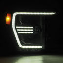 AlphaRex 21-22 Ford F150 PRO-Series Projector headlights Black w/Activ Light/Seq Signal