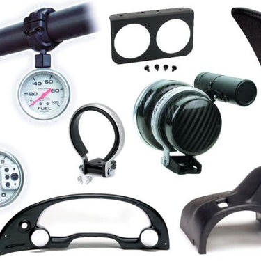 Autometer 05-09 Ford Mustang 52mm Black Dual Pillar Pod