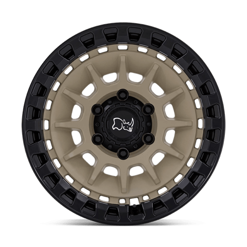 Black Rhino Hard Alloys BARRAGE 17x8.5 Desert Sand On Matte Black 6x135 -10mm