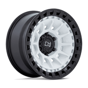 Black Rhino Hard Alloys BARRAGE 17x8.5 Gloss White On Matte Black 6x135 -10mm