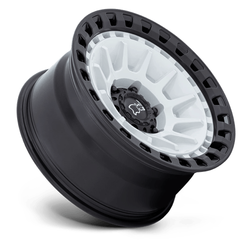 Black Rhino Hard Alloys BARRAGE 17x8.5 Gloss White On Matte Black 6x135 -10mm