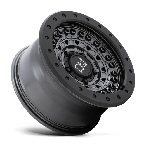 Black Rhino Hard Alloys BARRICADE 17x8.5 Gun Black W/ Black Rock Guard 6x135 10mm